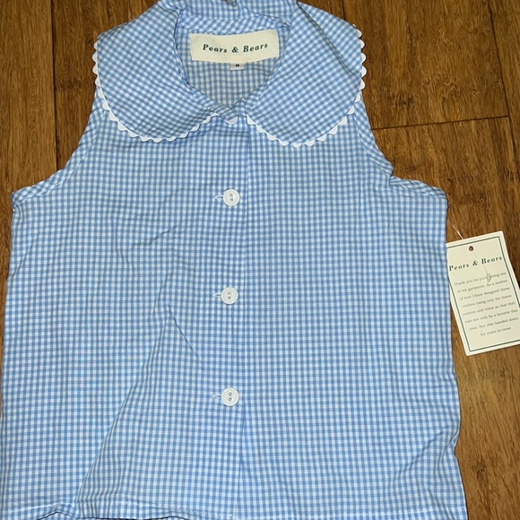 Pears & Bears Other - Kayce Hughes Pears & Bears sleeveless gingham blouse size 8